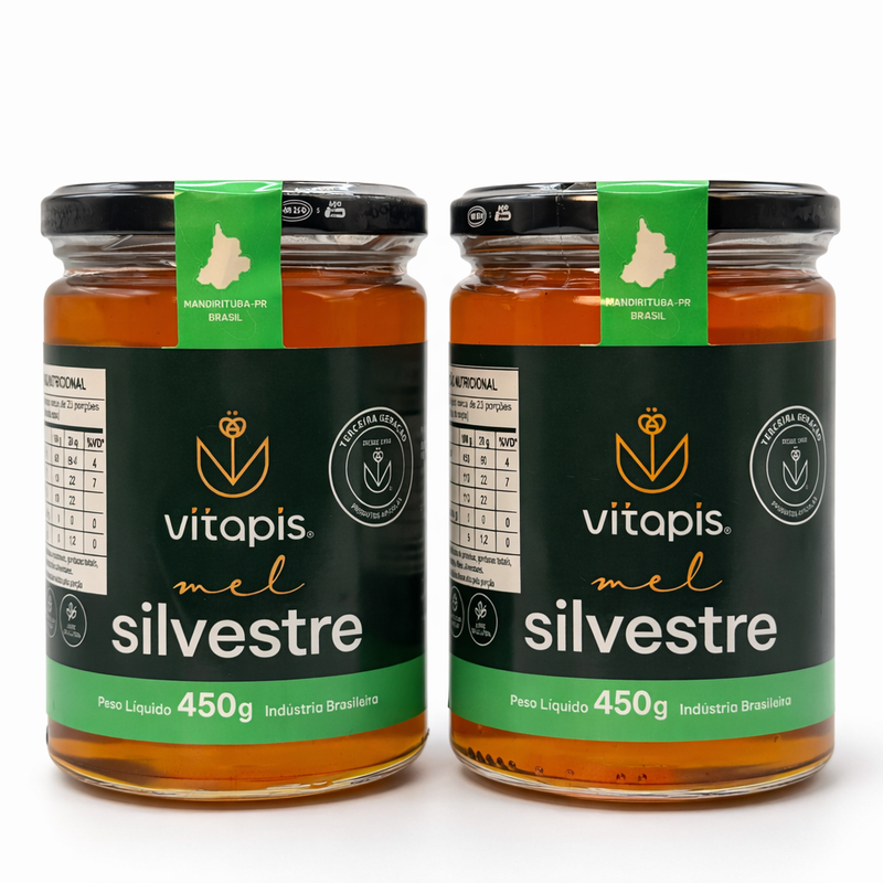 Kit 2 Mel Premium Silvestre 450g | Puro e Natural da Serra do Paraná