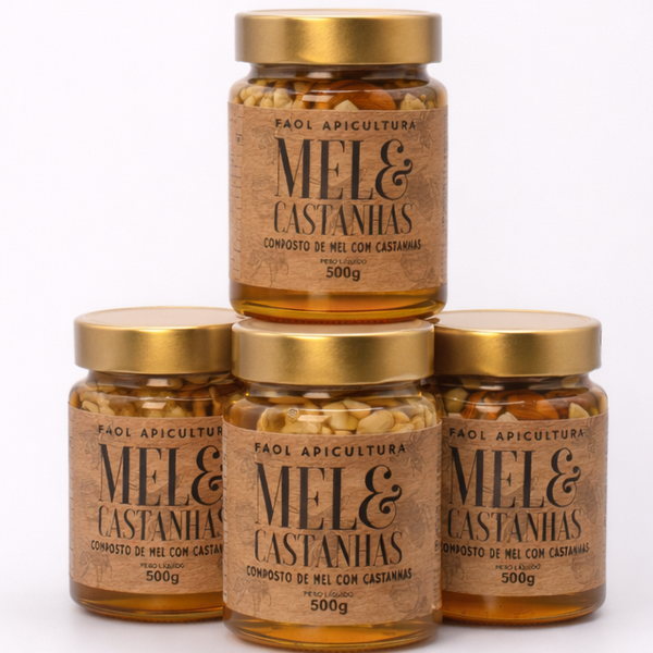 Super Kit FAOL – 4 Mel com Castanhas Premium 500g