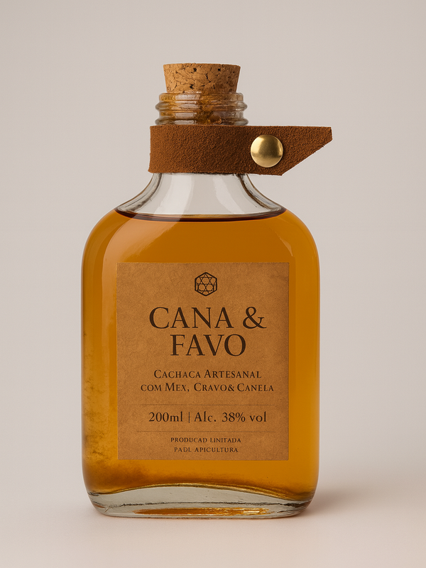 Cachaça Cana & Favo – Envelhecida em Mel, Cravo e Canela (200ml)