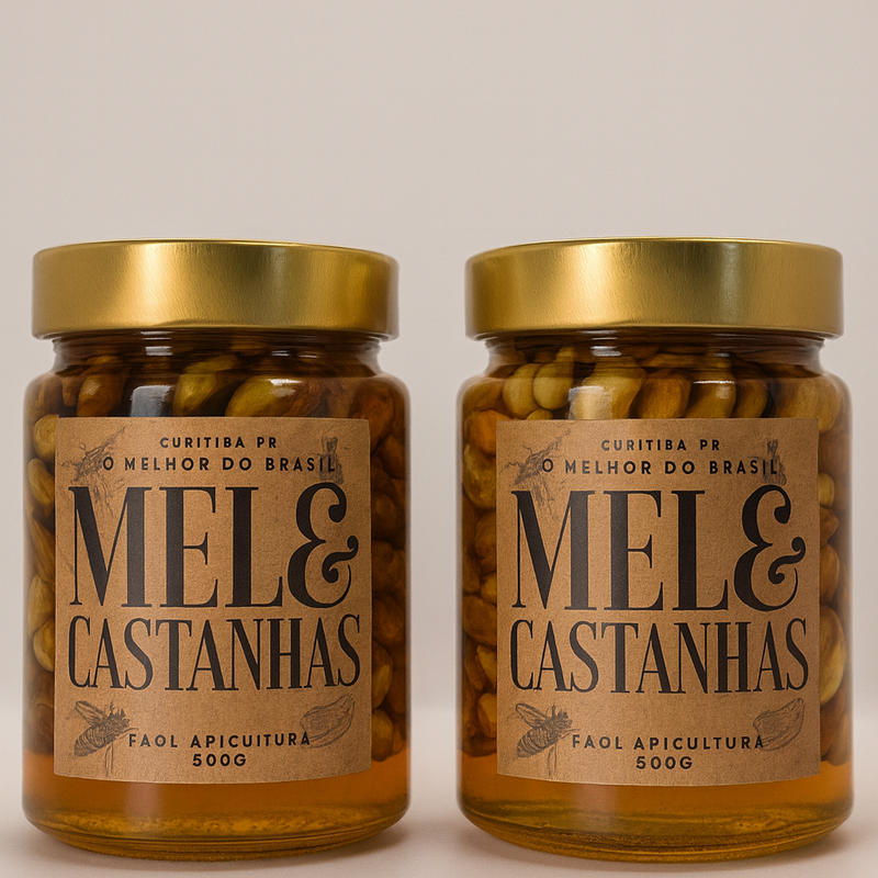 2un Mel com Castanhas 500g + 1 Mel com Castanha 210g