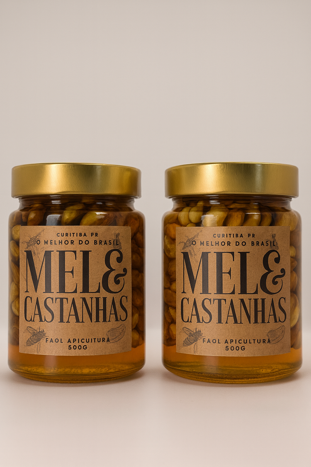 2un Mel com Castanhas 500g + 1 Mel com Castanha 210g