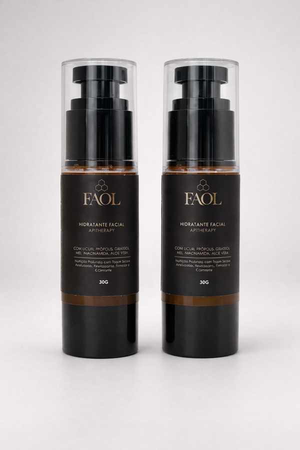 2x Hidratante Facial com Apitoxina FAOL 30g | Antissinais Natural