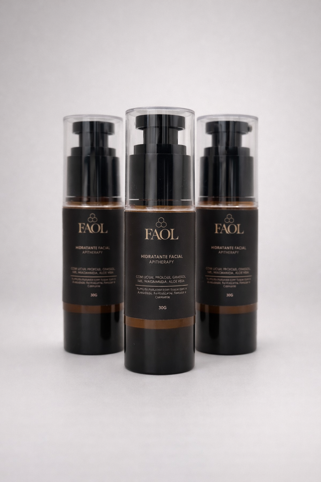 3x Hidratante Facial com Apitoxina FAOL 30g | Antissinais Natural