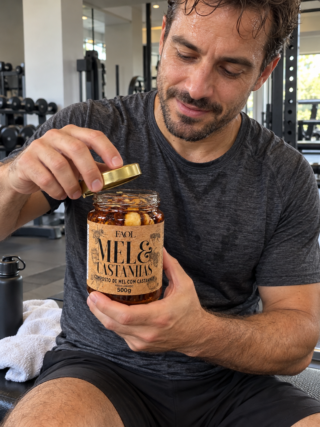 Mel com Castanhas Premium 500g – O Encontro Perfeito entre Sabor e Qualidade