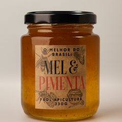 Mel com Pimenta Artesanal 330g – Alimento Funcional Natural