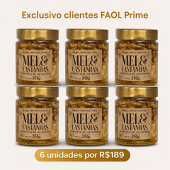 FAOL Prime 6un. Mel com Castanhas Premium 210g – Energia Natural e Funcional
