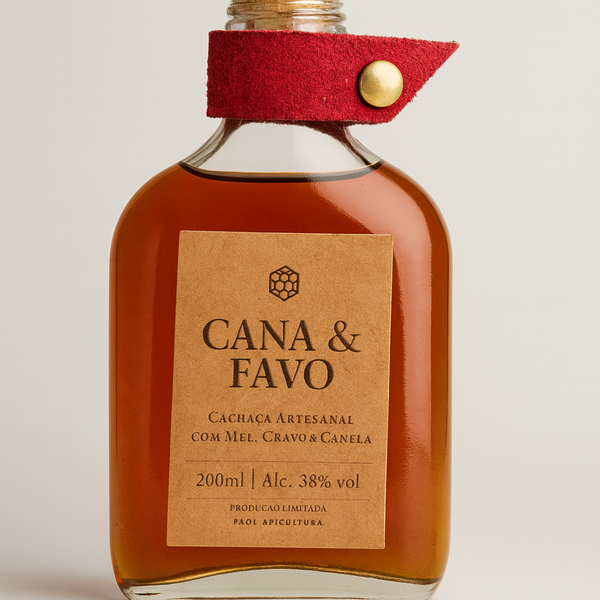 Cachaça Cana & Favo – Envelhecida em Mel, Cravo e Canela (200ml)