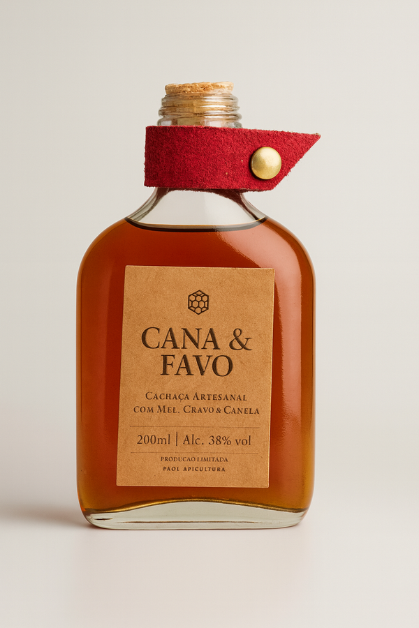 Cachaça Cana & Favo – Envelhecida em Mel, Cravo e Canela (200ml)