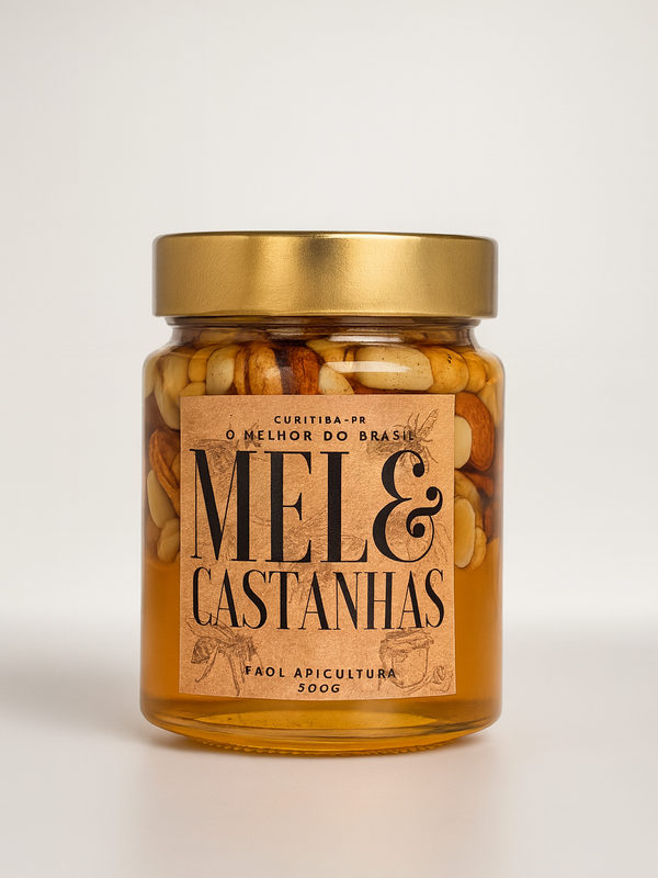 Mel com Castanhas Premium 500g – Energia e Saúde Natural