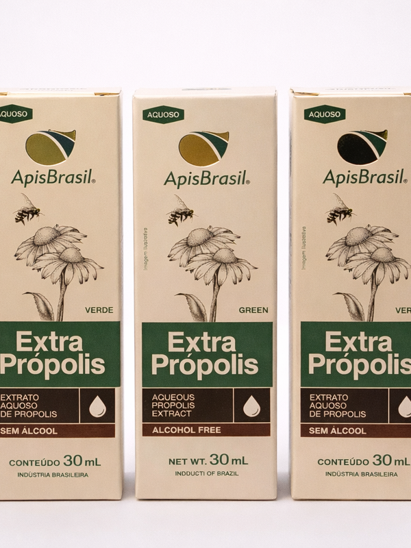 Kit com 3 Própolis Verde Sem Álcool 30ml – Proteção e Economia para a Família