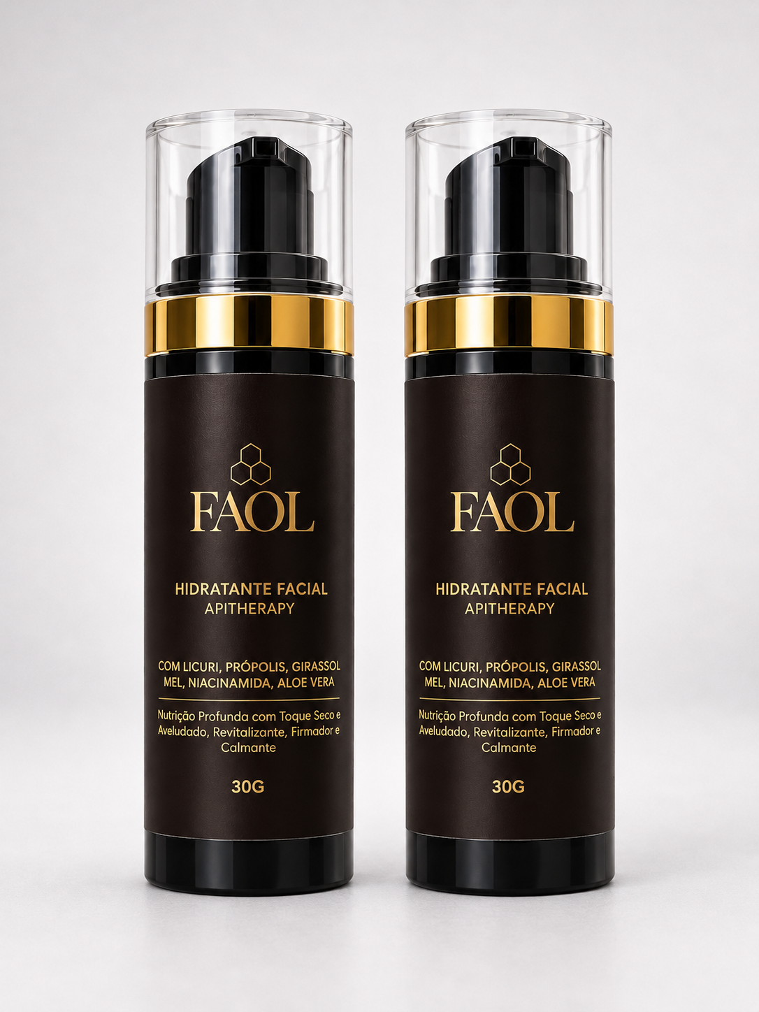 2x Hidratante Facial com Apitoxina FAOL 30g | Antissinais Natural