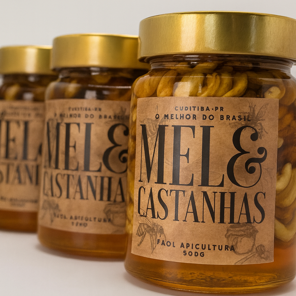 Mel com Castanhas Premium 500g – Energia e Saúde Natural