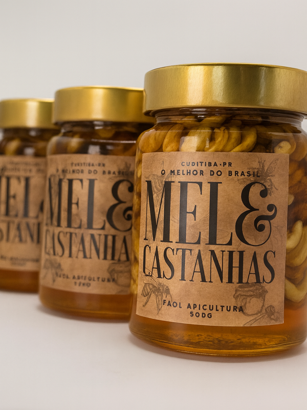 Mel com Castanhas Premium 500g – Energia e Saúde Natural