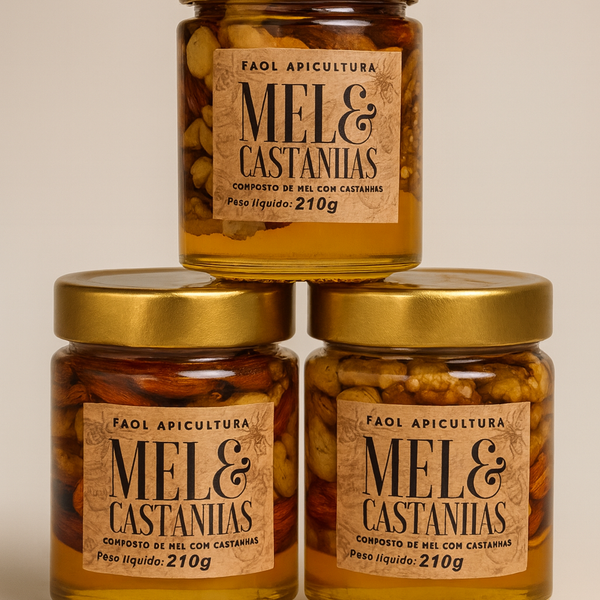 3un. Mel com Castanhas Premium 210g – Energia Natural e Funcional