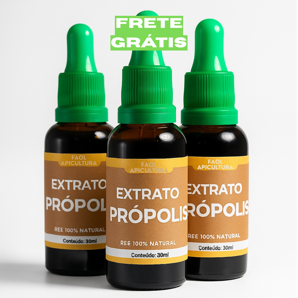 3 un. Própolis Marrom 30ml – O Escudo Natural para Sua Saúde
