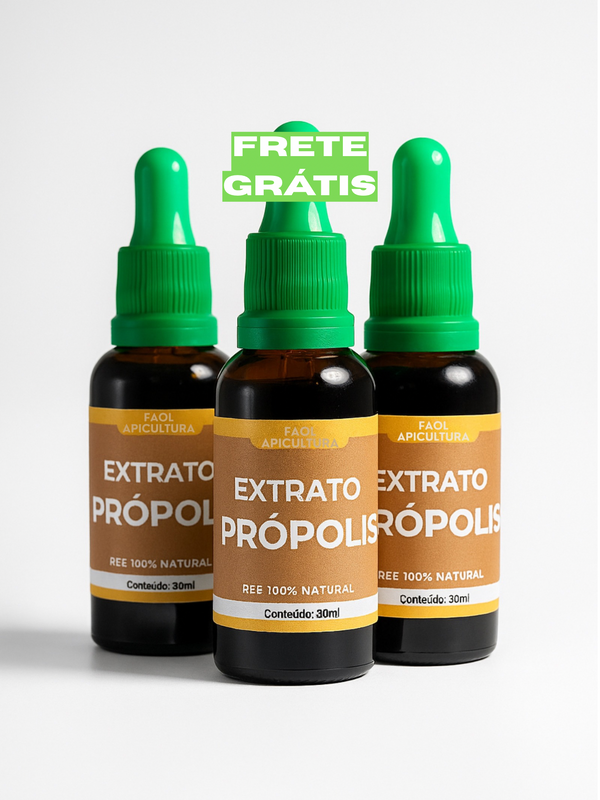 3 un. Própolis Marrom 30ml – O Escudo Natural para Sua Saúde