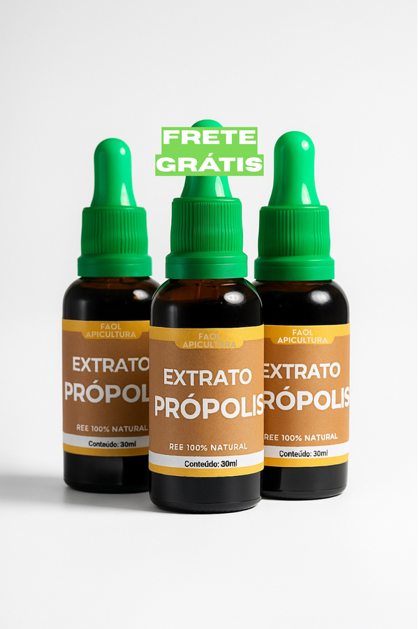 3 un. Própolis Marrom 30ml – O Escudo Natural para Sua Saúde