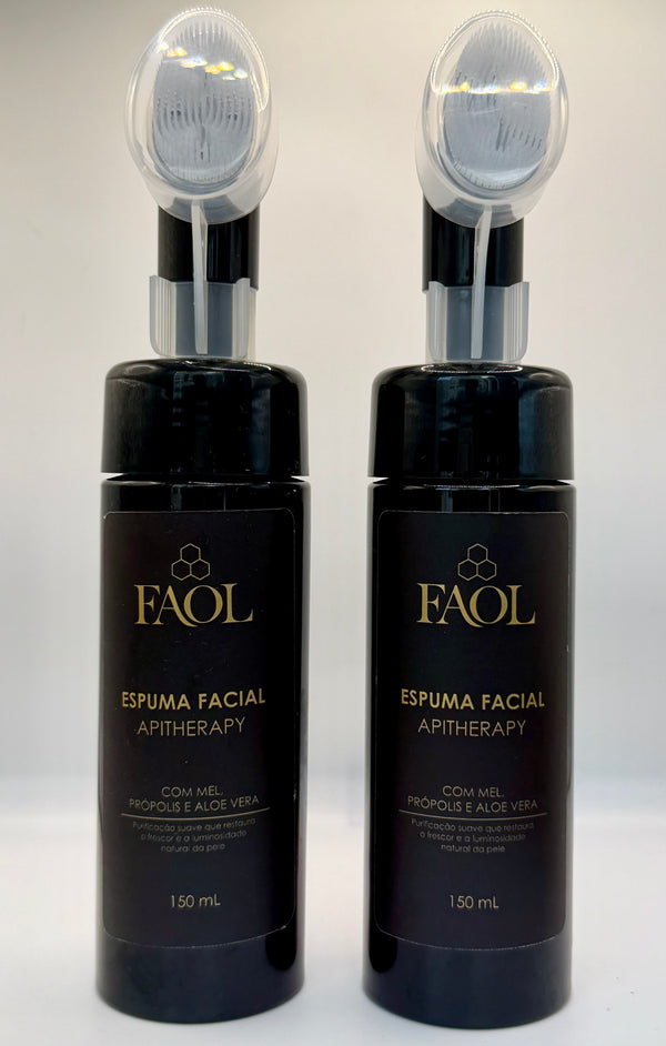 2x Espuma Facial Suave com Mel e Própolis 150ml | FAOL