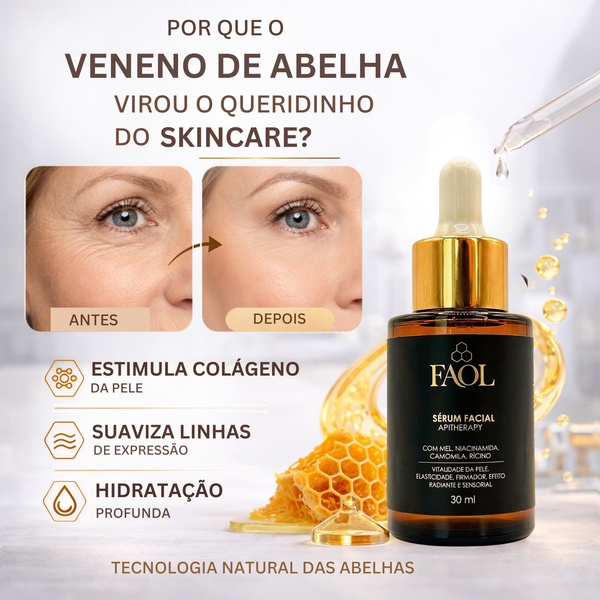 Kit Tratamento Facial Completo com Apitoxina, Mel e Própolis | Limpa, Rejuvenesce e Hidrata Intensamente