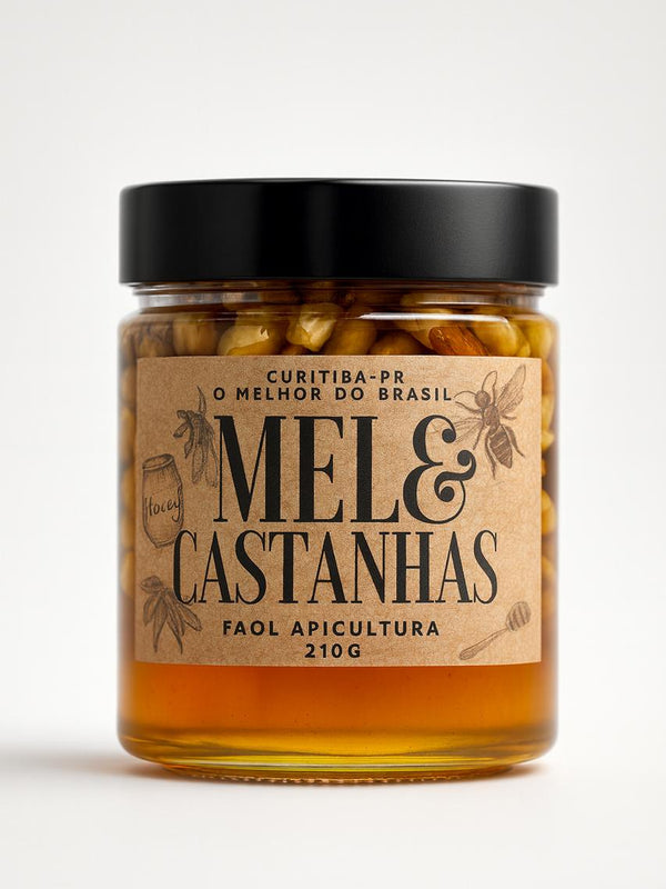 3un. Mel com Castanhas Premium 210g – Energia Natural e Funcional