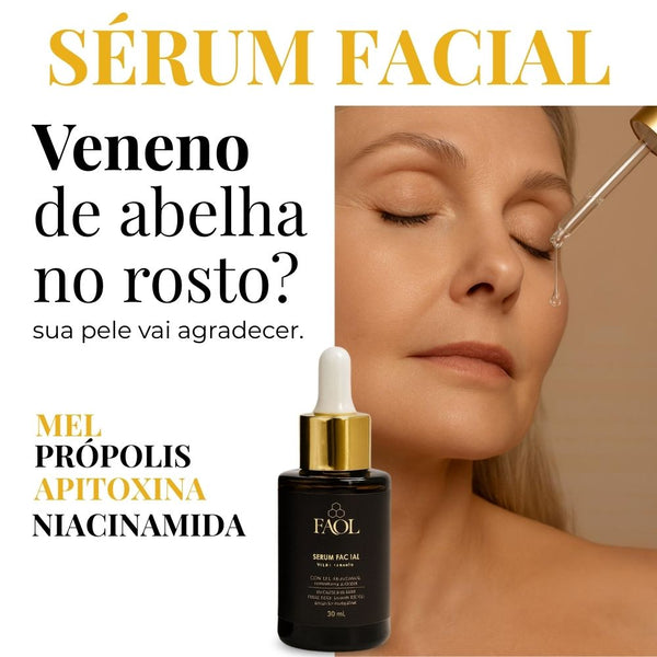 KIT 3x Sérum Facial com Apitoxina 30ml | FAOL Apitherapy