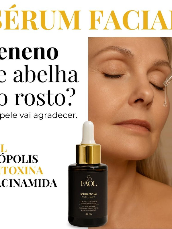 KIT 3x Sérum Facial com Apitoxina 30ml | FAOL Apitherapy