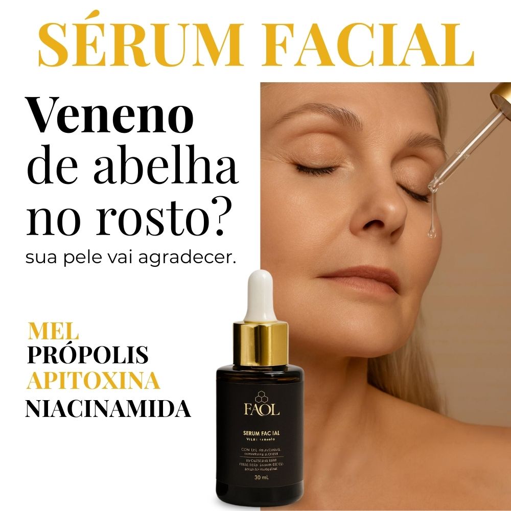 KIT 2x Sérum Facial com Apitoxina 30ml | FAOL Apitherapy